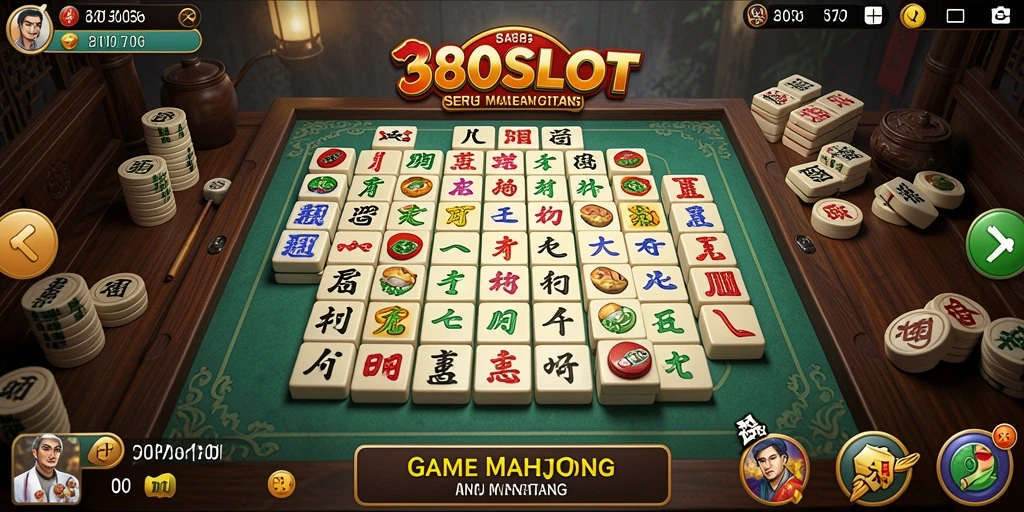 Screenshot gameplay 380SLOT menampilkan momen mendebarkan bermain Mahjong.