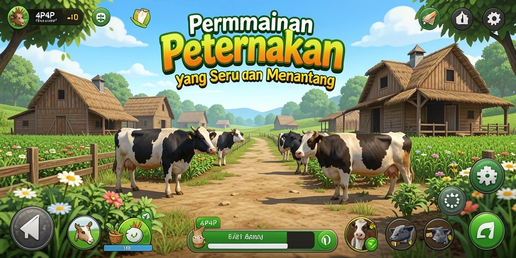 Tampilan gameplay 4P4P yang menarik dan interaktif.