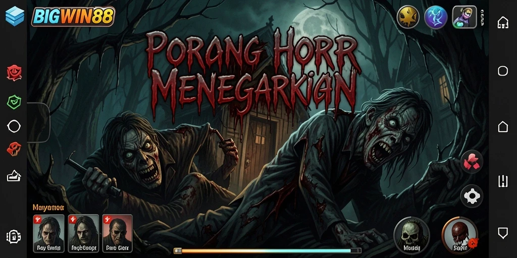Tangkapan layar ketegangan gameplay BIGWIN88 menampilkan suasana mencekam.