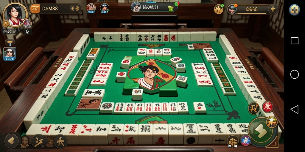 Tampilan gameplay Mahjong yang menarik di DAM88.