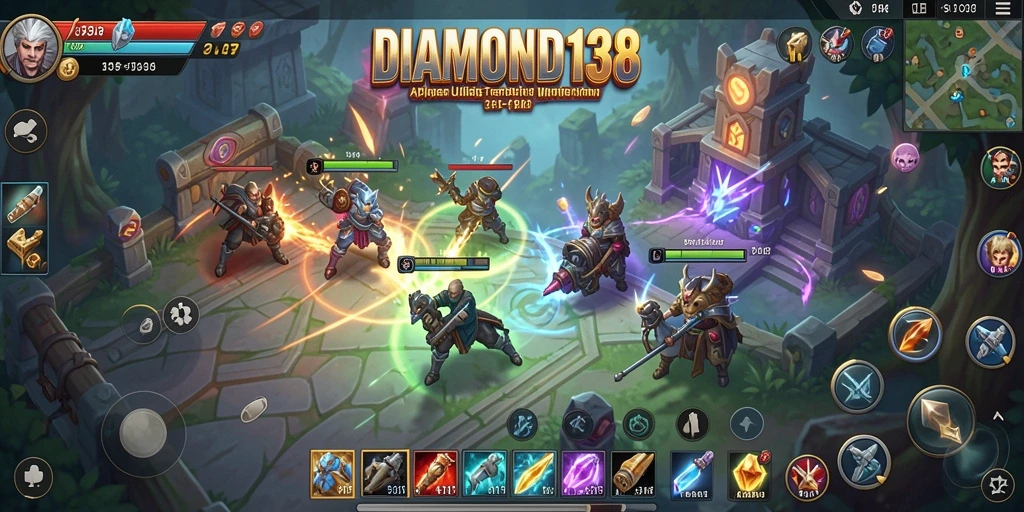 Tampilan antarmuka aplikasi DIAMOND138 yang intuitif dan modern.