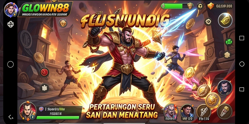 Tampilan gameplay seru dan menegangkan di GLOWIN88.