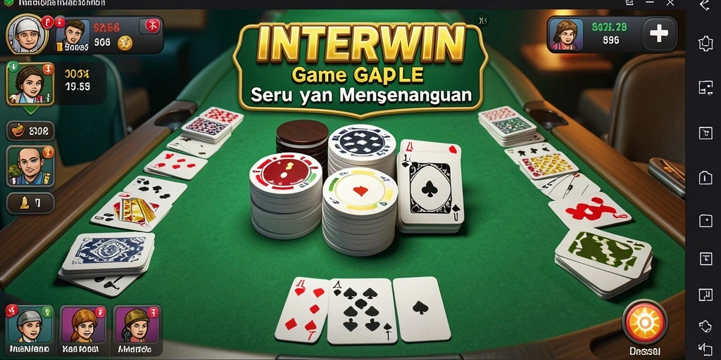 Tampilan permainan Gaple yang seru dan interaktif di INTERWIN.