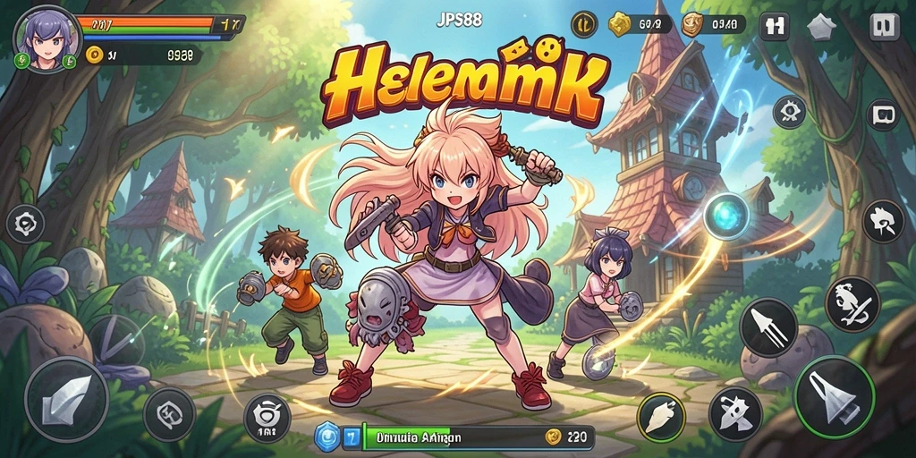 Screenshot utama JPS88 menampilkan aksi bertarung karakter anime yang menegangkan.