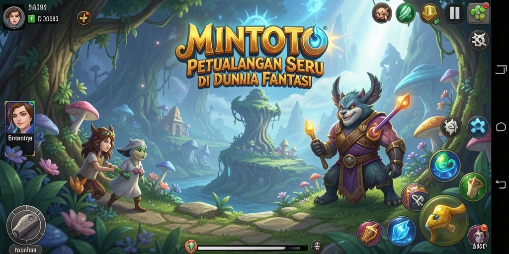 Screenshot utama MINTOTO menampilkan gameplay seru dan grafis yang menakjubkan.