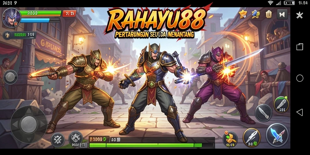 Tampilan gameplay RAHAYU88 yang menegangkan dan penuh aksi.