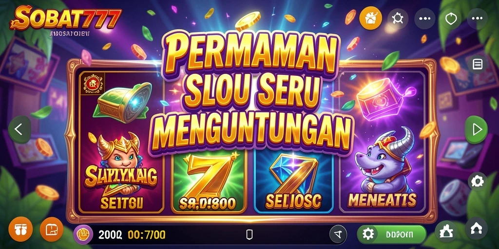 Screenshot menunjukkan gameplay Slot yang menarik dan penuh warna.