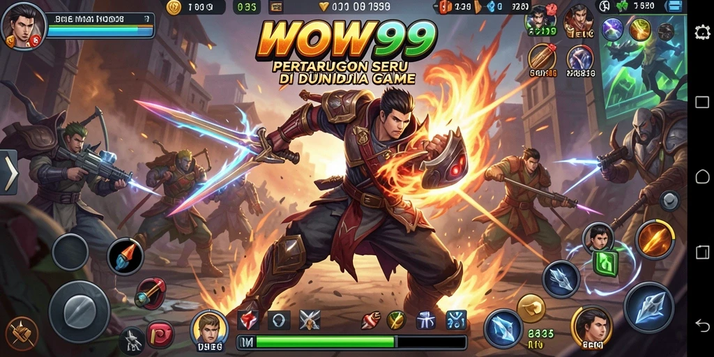 Tampilan screenshot WOW99 memperlihatkan aksi pertarungan yang intens.